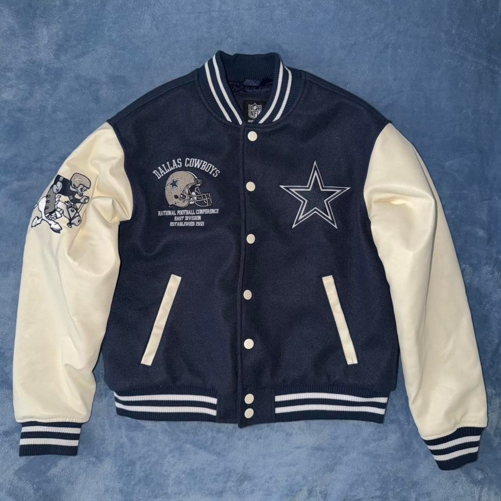 Dallas Cowboys‎ navy varsity jacket men size s